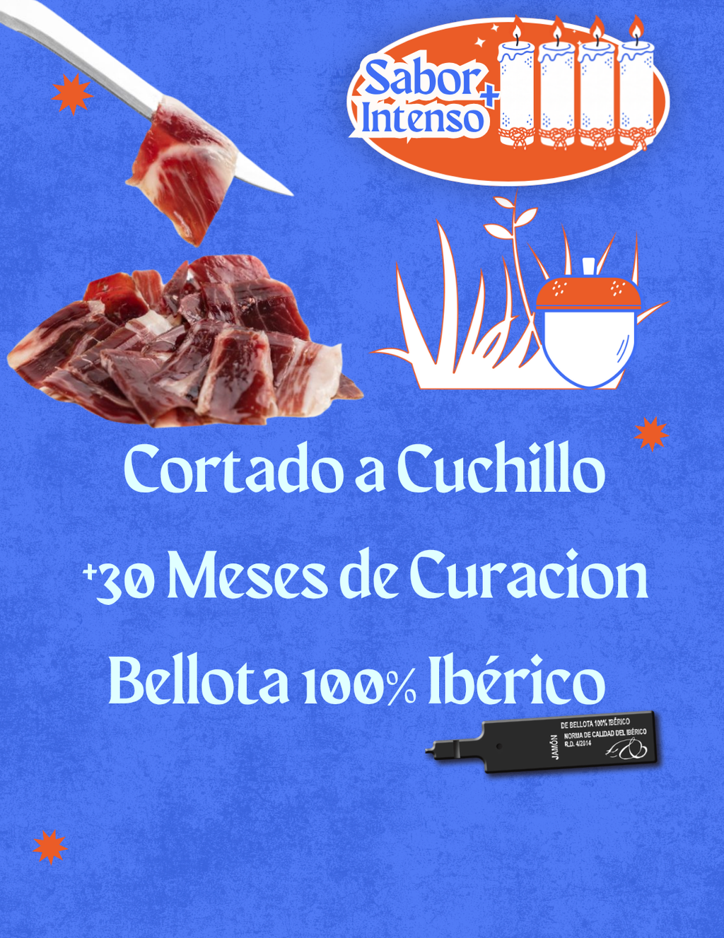Sobre 80gr Sagrada Paleta de Bellota 100% Ibérica | a cuchillo