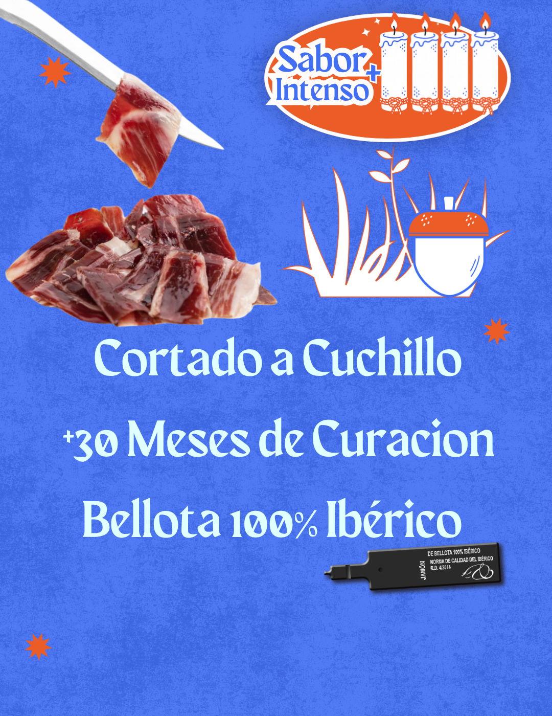 Sobre 80gr Sagrada Paleta de Bellota 100% Ibérica | a cuchillo