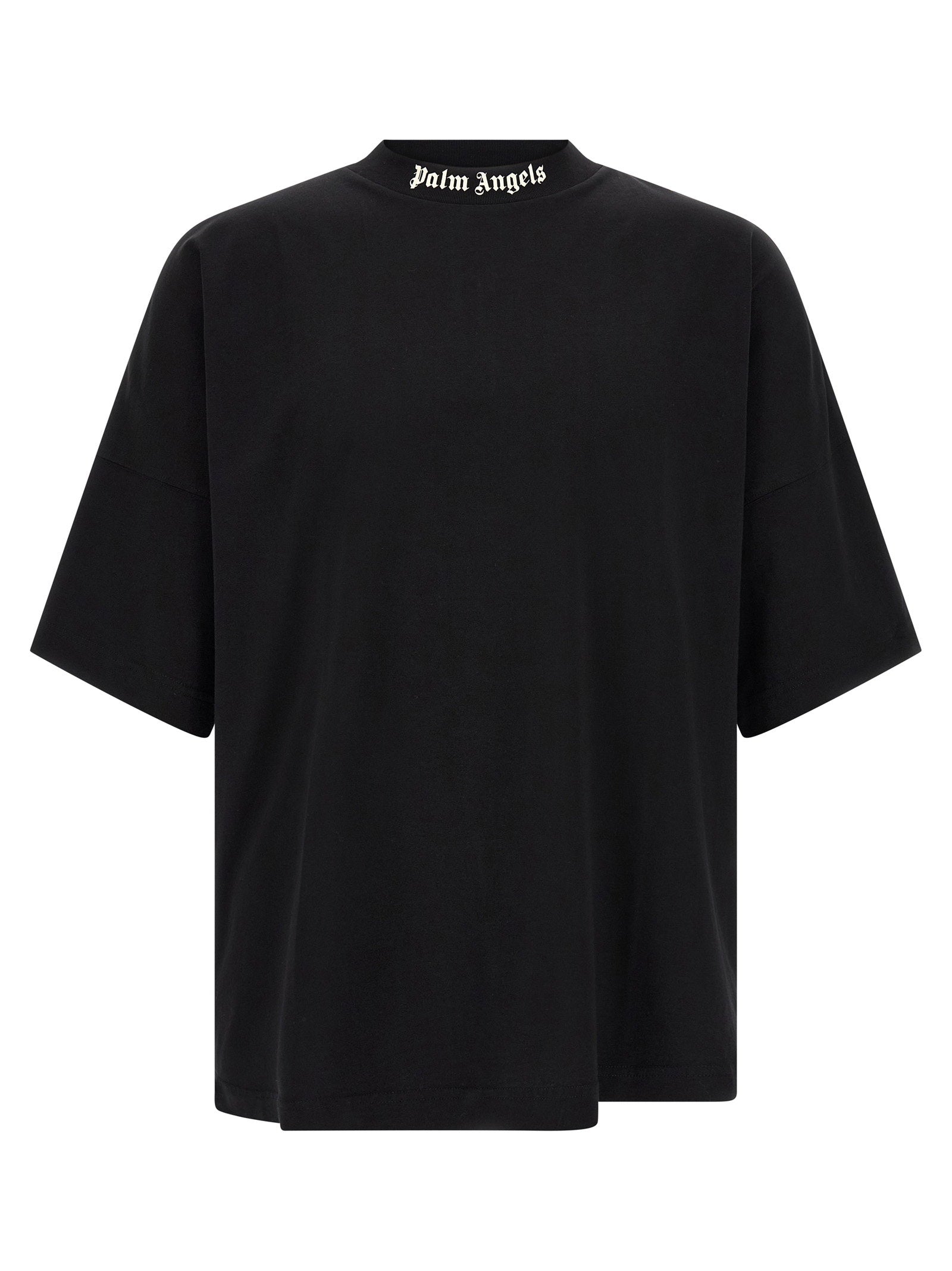 Palm Angels Logo-Print Oversized T-Shirt — Black