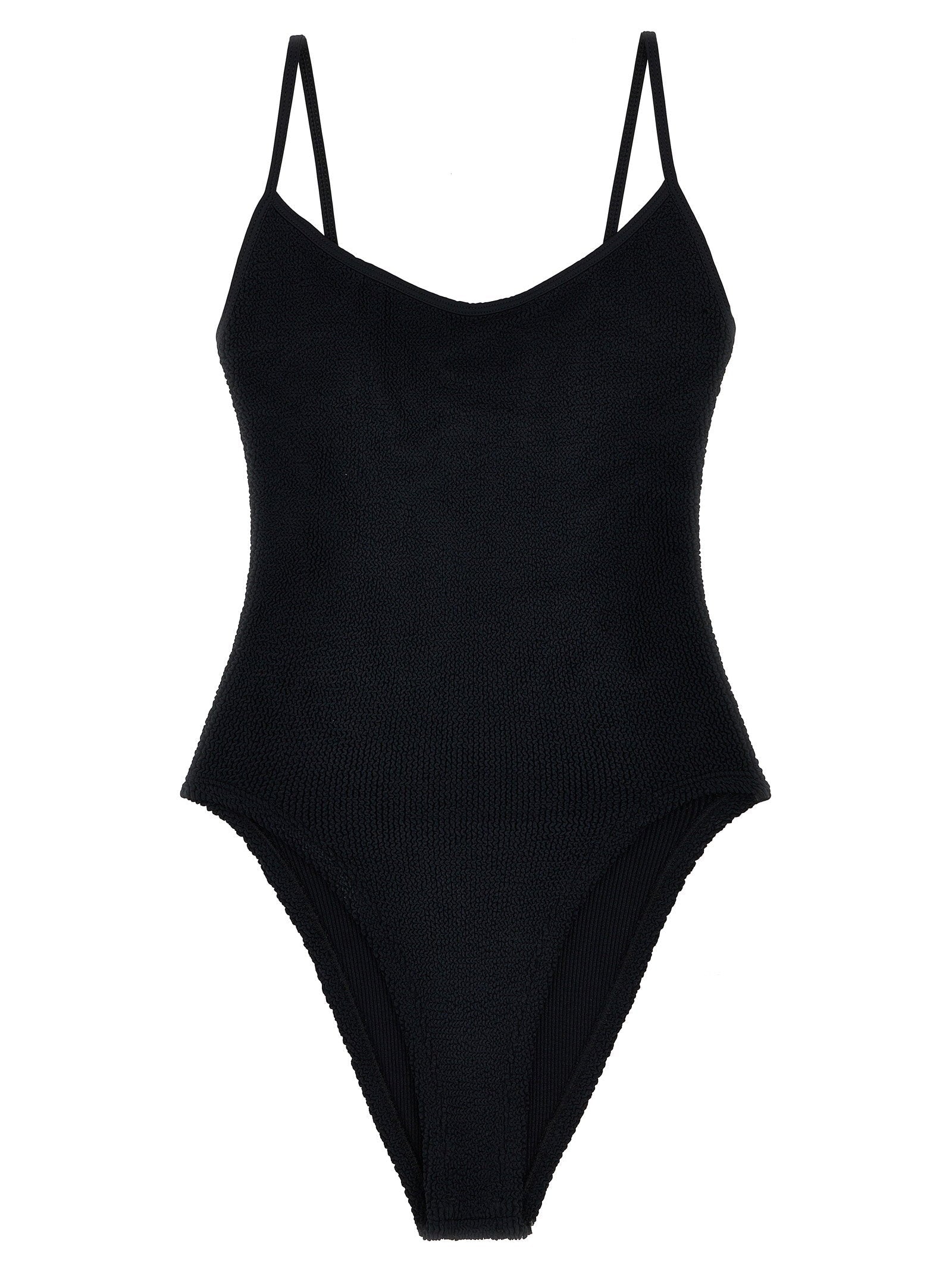 Hunza G Pamela One-Piece Swimsuit — Black