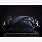 París Black Waxed Canvas Camera Bag