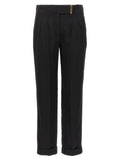 Tom Ford Metal Bar Detail Trousers — Black
