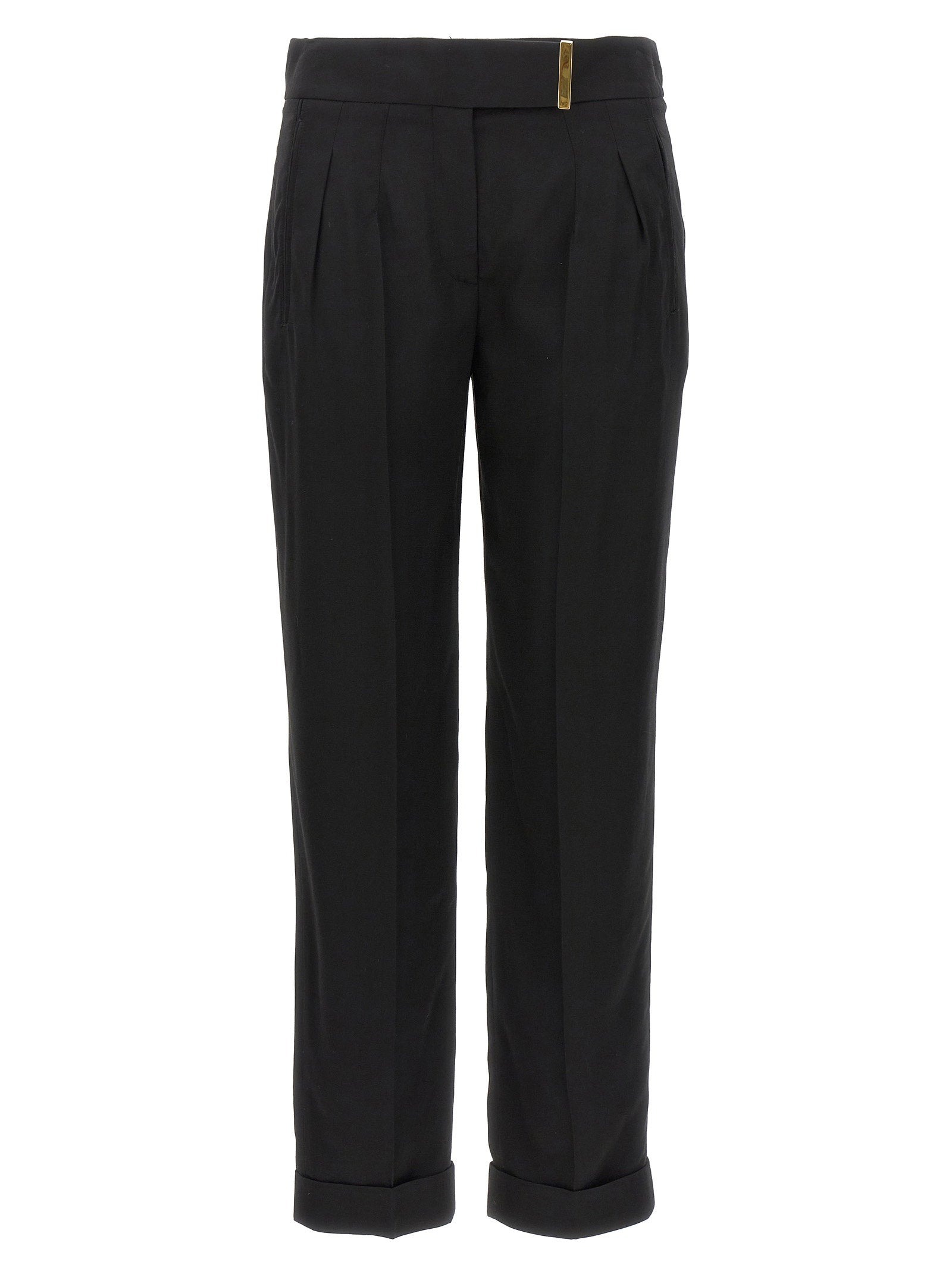 Tom Ford Metal Bar Detail Trousers — Black
