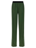 Tom Ford Stretch Silk Satin Trousers — Green