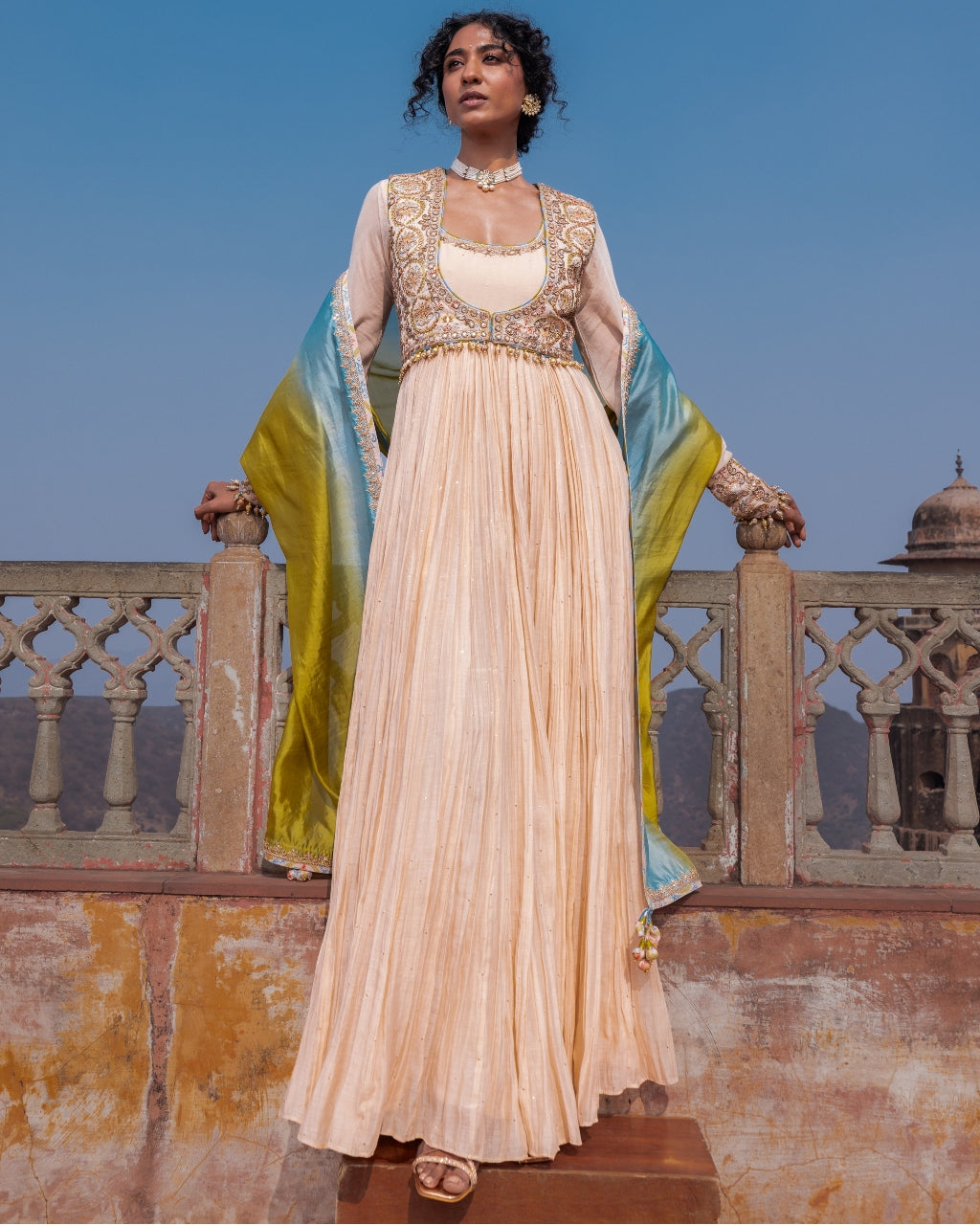Buttercup Anarkali Koti  set By KYNAH, Luxury Indian Fashion & Bridal Wear