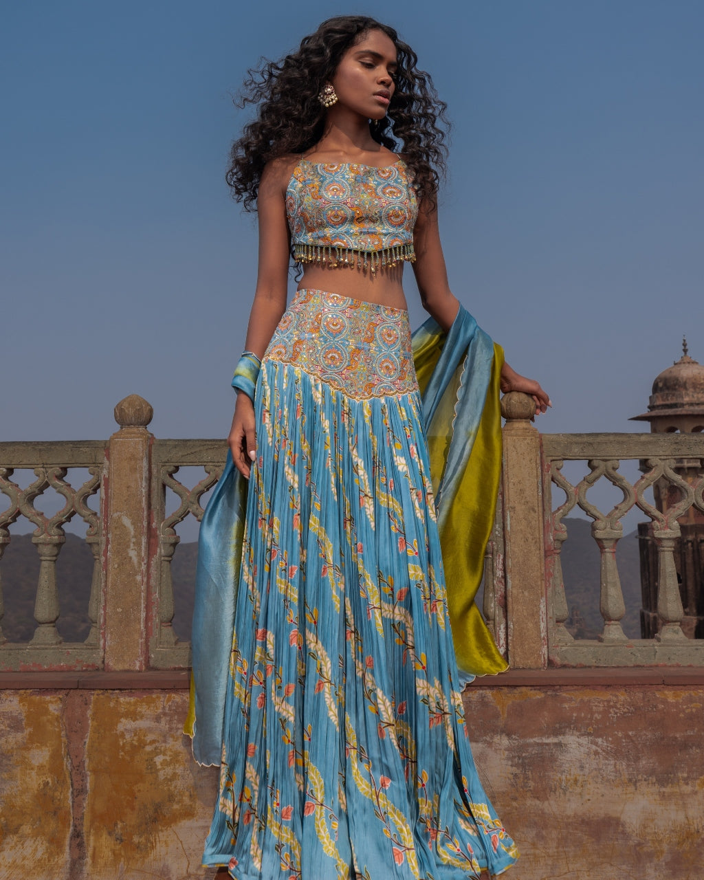 Allure Tassel Top and skirt By KYNAH, Luxury Indian Fashion & Bridal Wear
