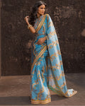 Classic Printed Sari Set By KYNAH, Luxury Indian Fashion & Bridal Wear