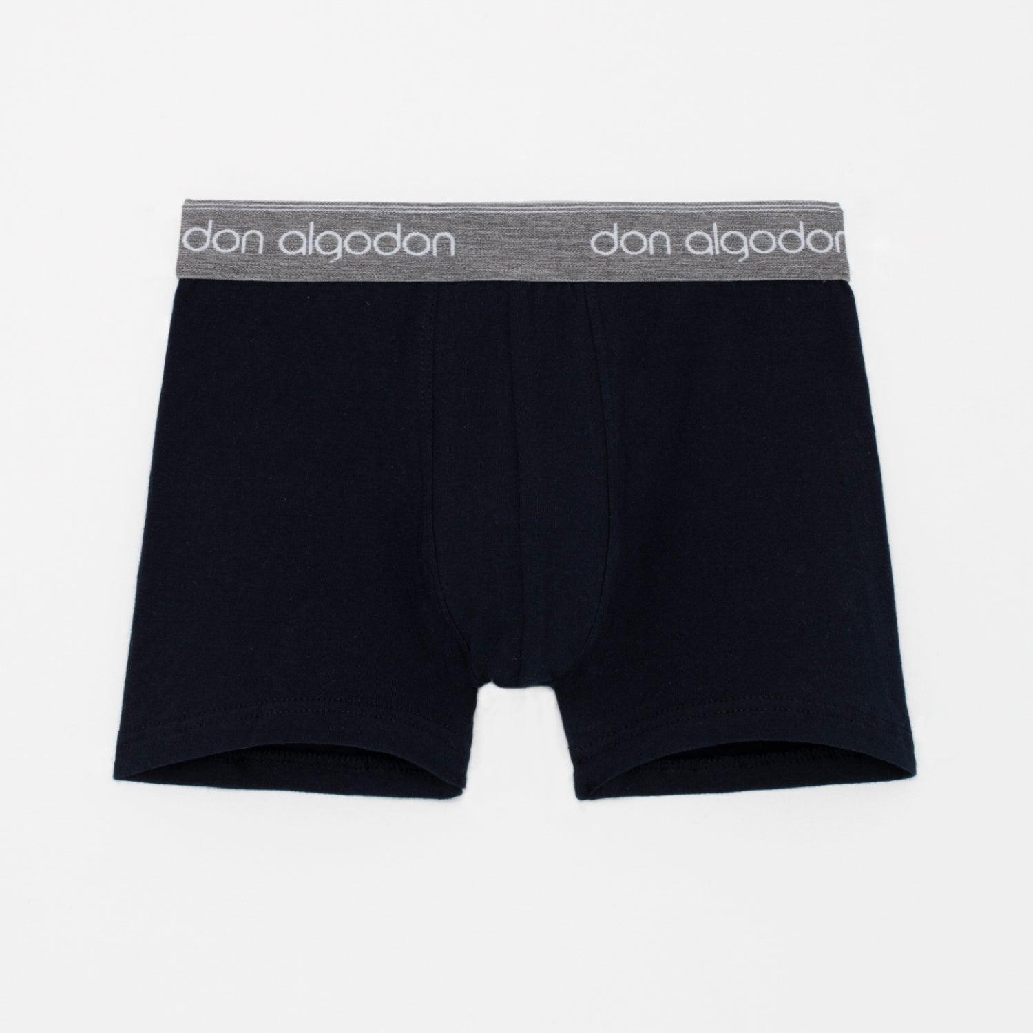 Don Algodon Kids | Pack 12 Boxers Lisos para Niño | Calzoncillos Transpirables
