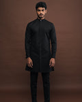 Black Kurta Pajama Set By KYNAH, Luxury Indian Fashion & Bridal Wear
