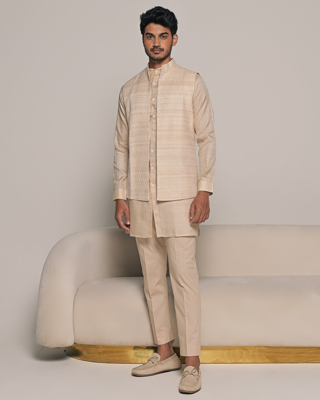 Glow Bandi With Matching Kurta Pajama Set By KYNAH, Luxury Indian Fashion & Bridal Wear