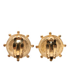 CC Gold Plated Faux Pearl and Strass Clip on Earrings