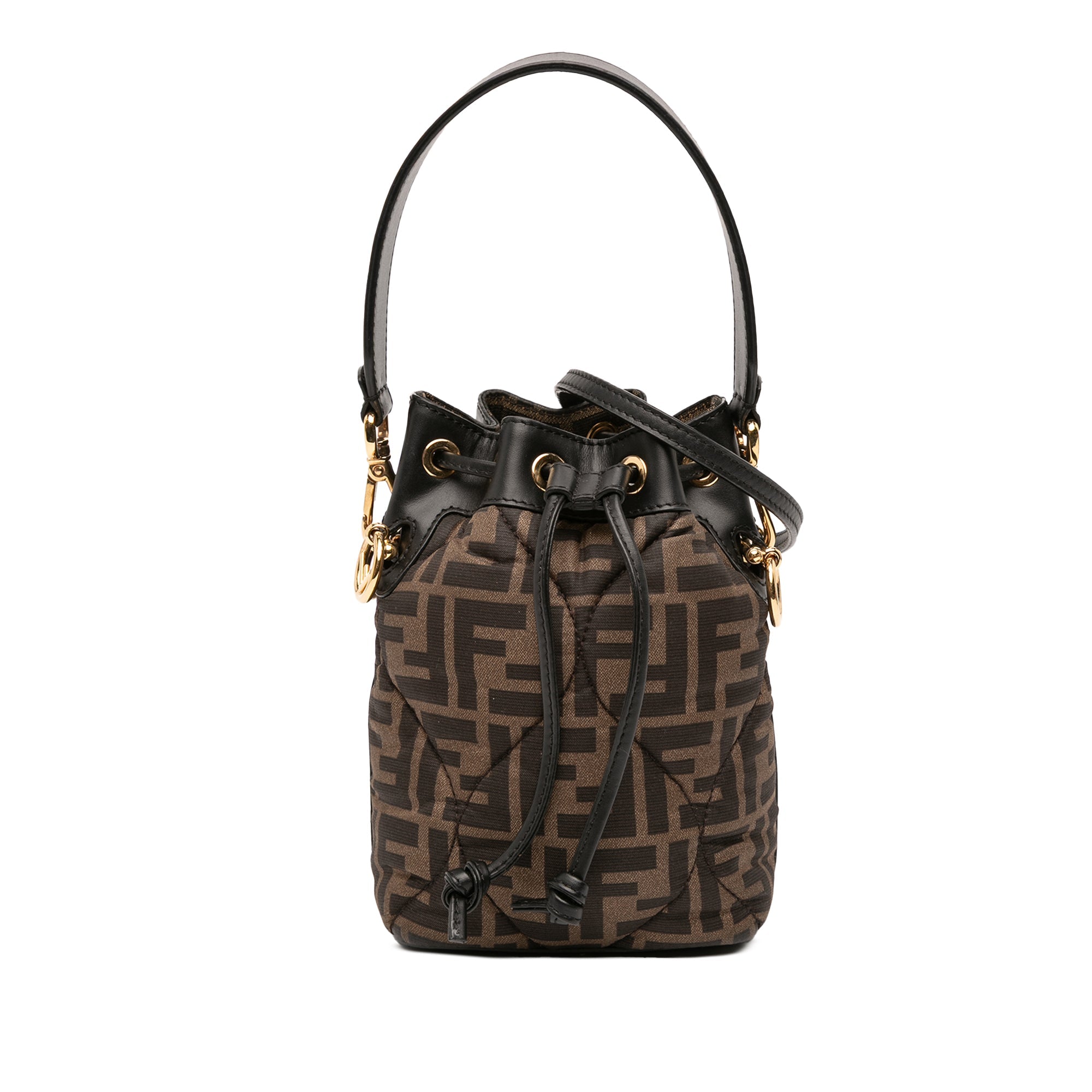 Mini Quilted Silk FF 1974 Mon Tresor Bucket Bag