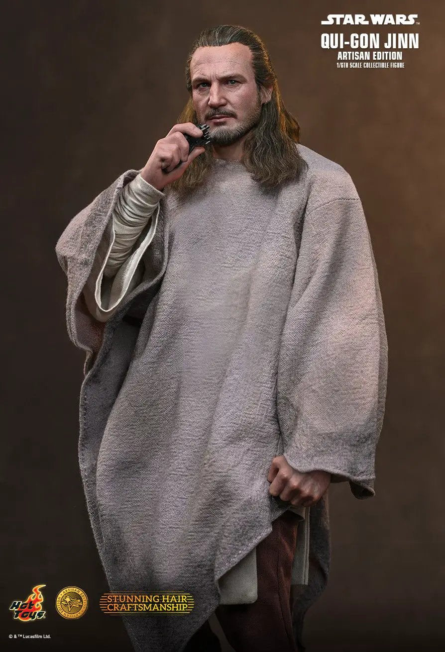 Star Wars: La Amenaza Fantasma Movie Masterpiece Figura 1/6 Qui-Gon Jinn (Artisan Edition) Hot Toys Exclusive 32 cm