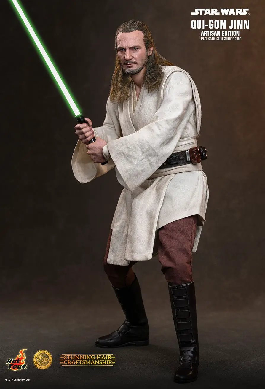 Star Wars: La Amenaza Fantasma Movie Masterpiece Figura 1/6 Qui-Gon Jinn (Artisan Edition) Hot Toys Exclusive 32 cm