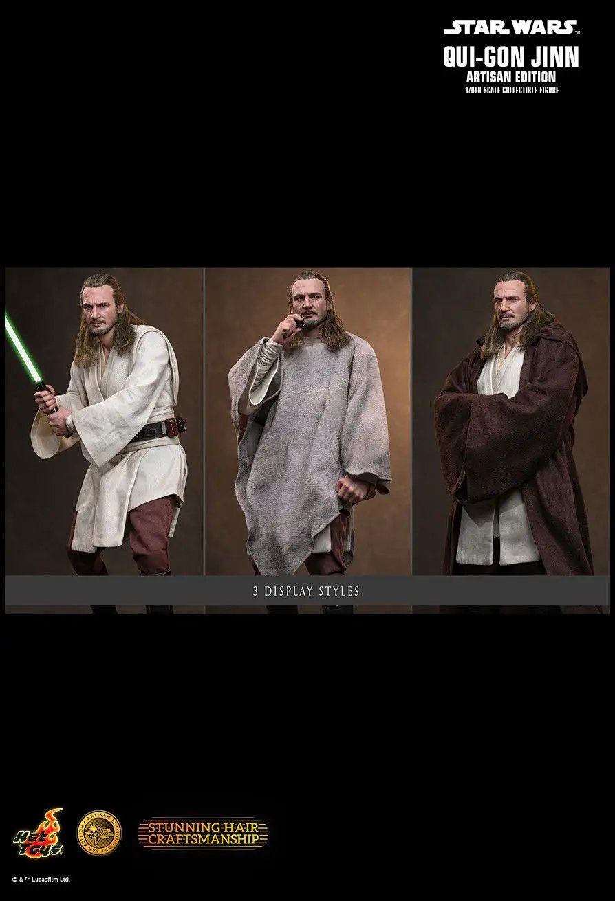 Star Wars: La Amenaza Fantasma Movie Masterpiece Figura 1/6 Qui-Gon Jinn (Artisan Edition) Hot Toys Exclusive 32 cm
