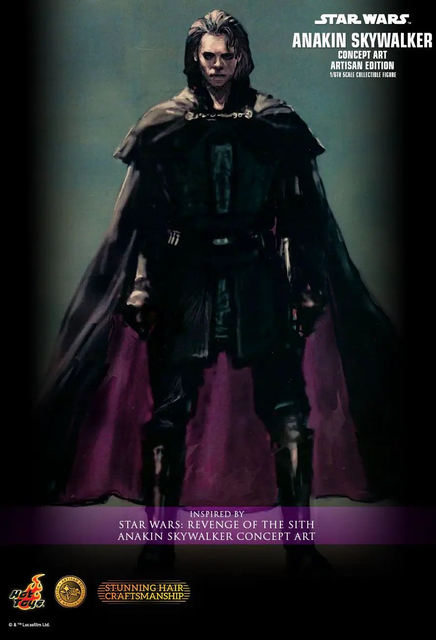 Star Wars Episodio III: La Venganza de los Sith Movie Masterpiece Figura 1/6 Anakin Skywalker (Concept Art Version) (Artisan Edition) Hot Toys Exclusive 31 cm