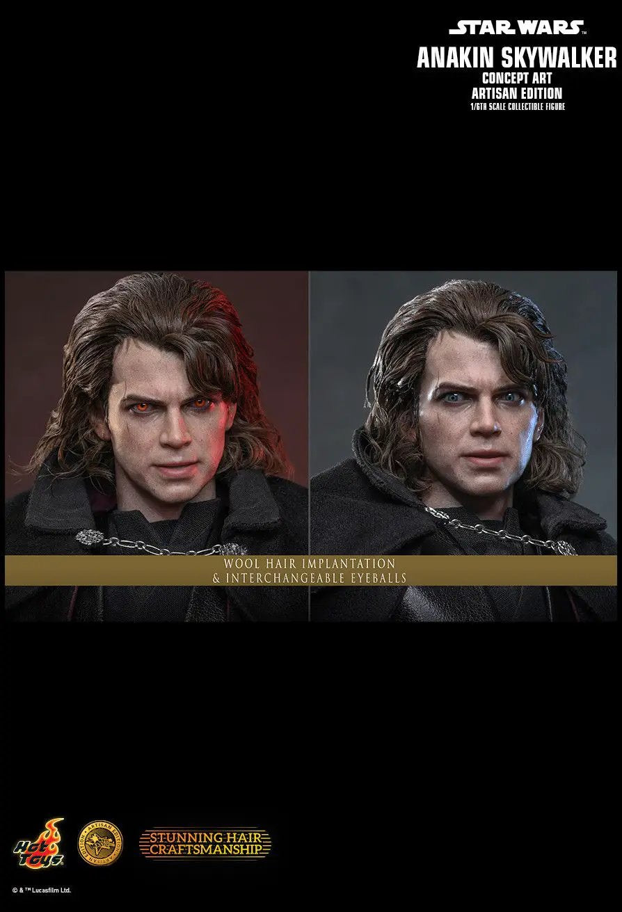 Star Wars Episodio III: La Venganza de los Sith Movie Masterpiece Figura 1/6 Anakin Skywalker (Concept Art Version) (Artisan Edition) Hot Toys Exclusive 31 cm