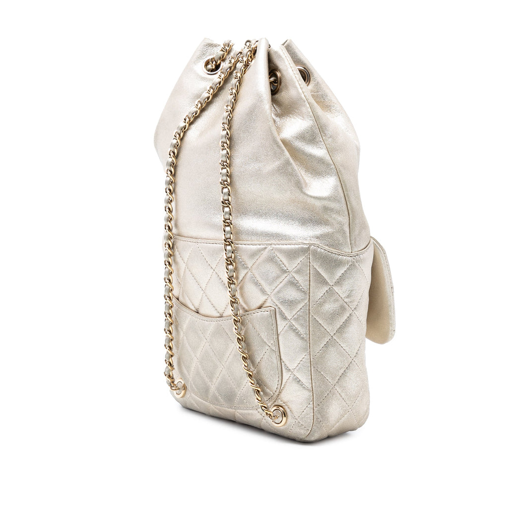 Small Metallic Lambskin In Seoul Backpack