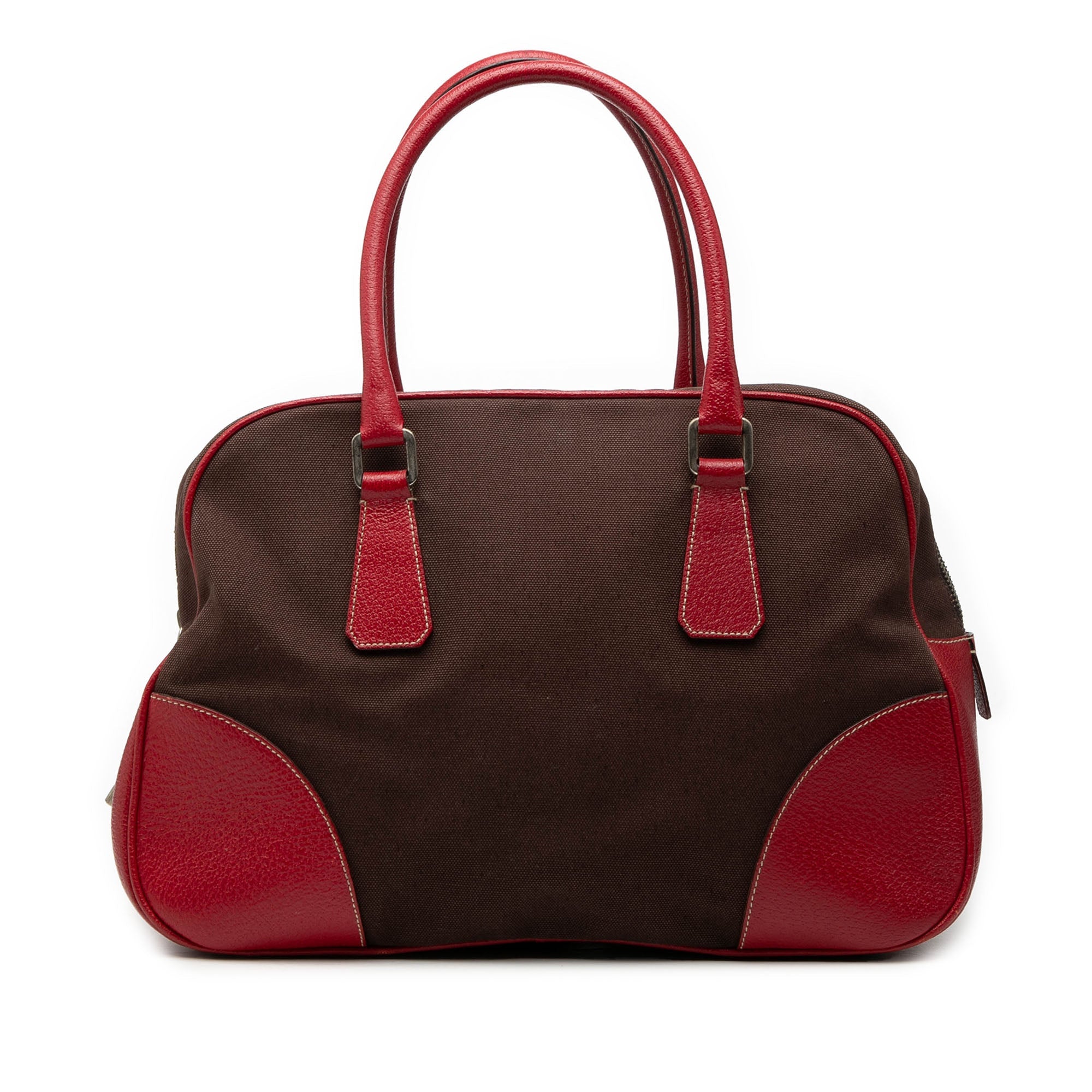 Cinghiale Trimmed Canvas Canapa Bauletto Bag