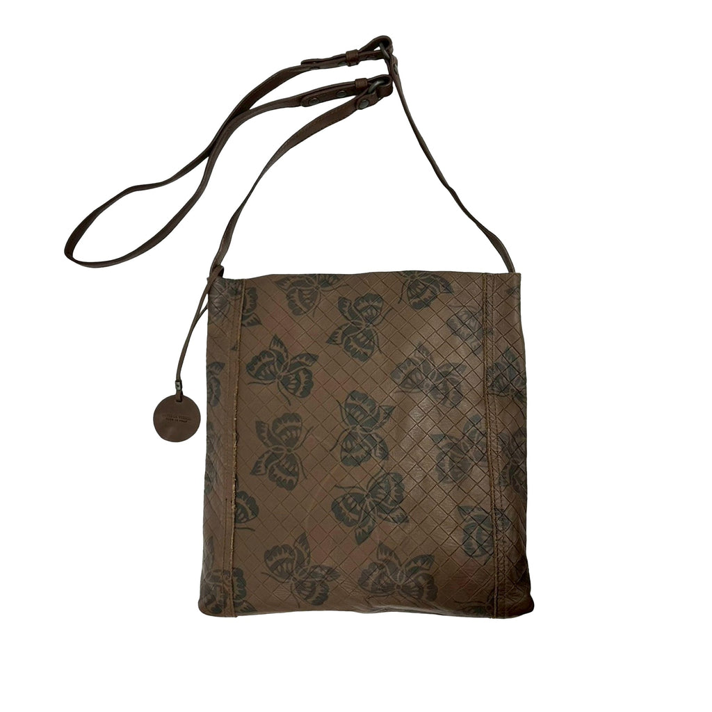 Leather Intrecciomirage Butterfly Crossbody