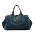 Large Denim Canapa Logo Satchel
