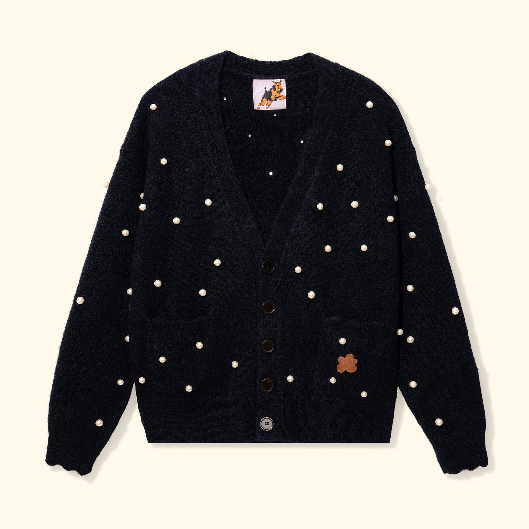 Pearl Cardigan Black