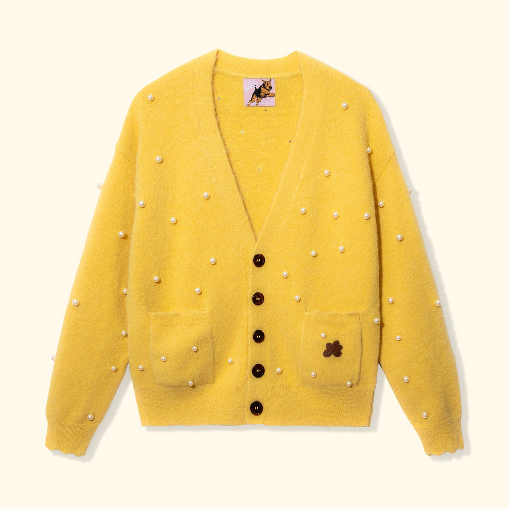 Pearl Cardigan Yellow