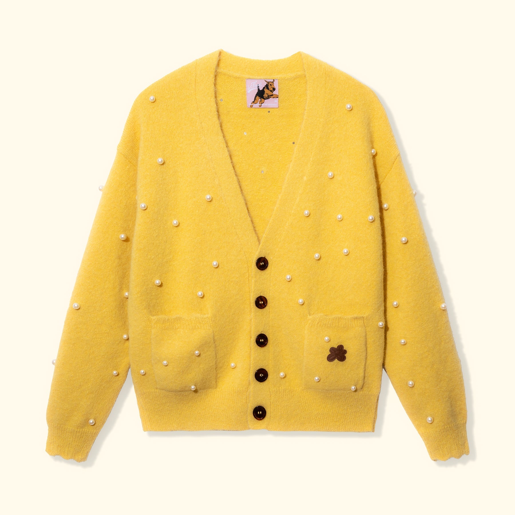 Pearl Cardigan Yellow