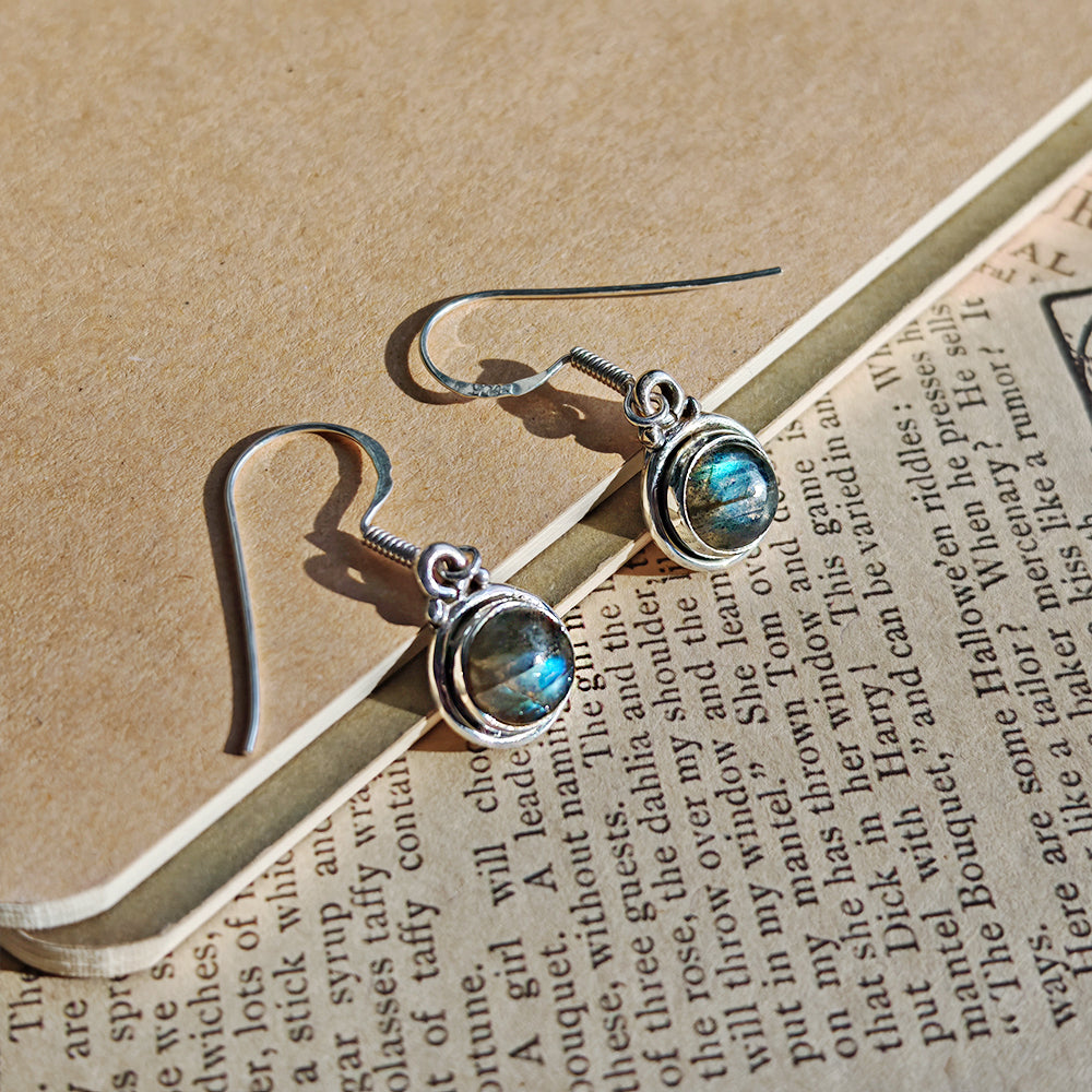 Pendientes 'Saule' de Labradorita y Plata de Ley 925