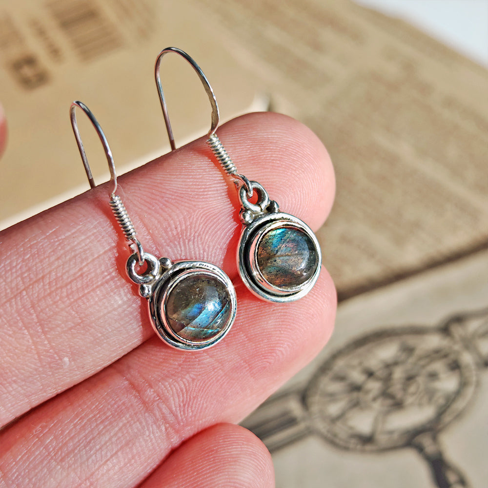 Pendientes 'Saule' de Labradorita y Plata de Ley 925