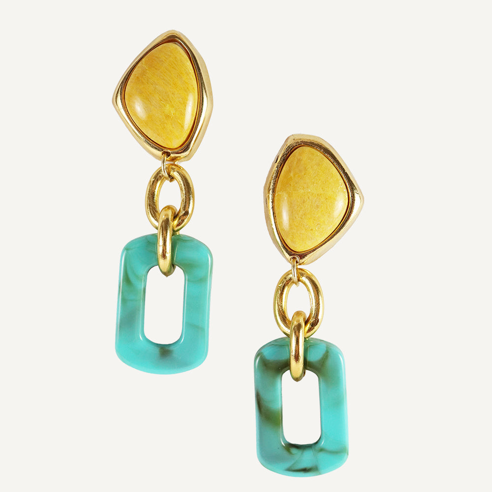 Pendientes dorados para mujer BASIL STUDIO