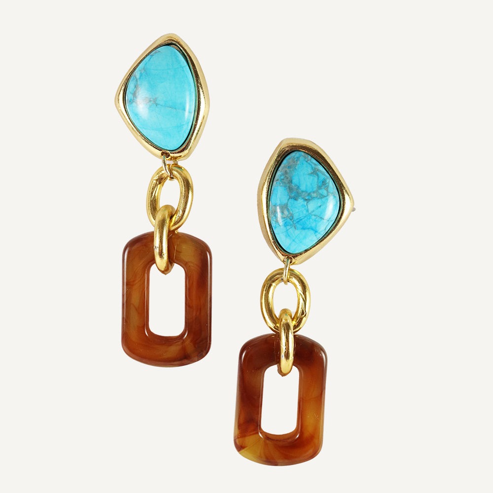 Pendientes dorados para mujer BASIL STUDIO