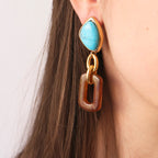 Pendientes dorados para mujer BASIL STUDIO