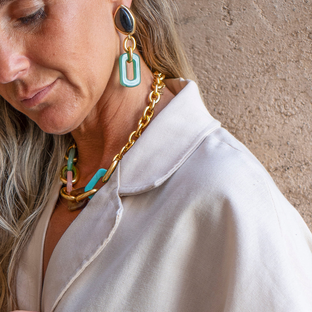 Pendientes dorados para mujer BASIL STUDIO