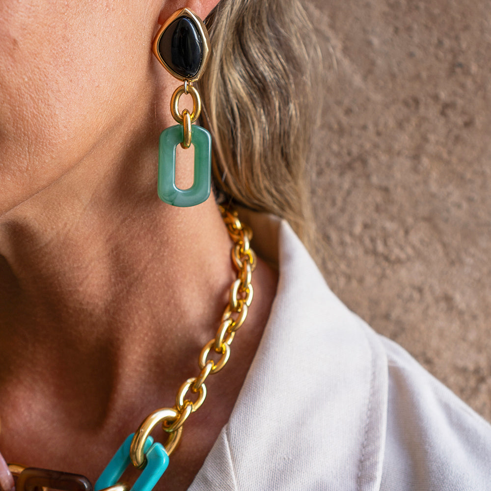 Pendientes dorados para mujer BASIL STUDIO