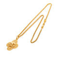 CC Gold Plated Clover Pendant Necklace
