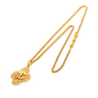 CC Gold Plated Clover Pendant Necklace