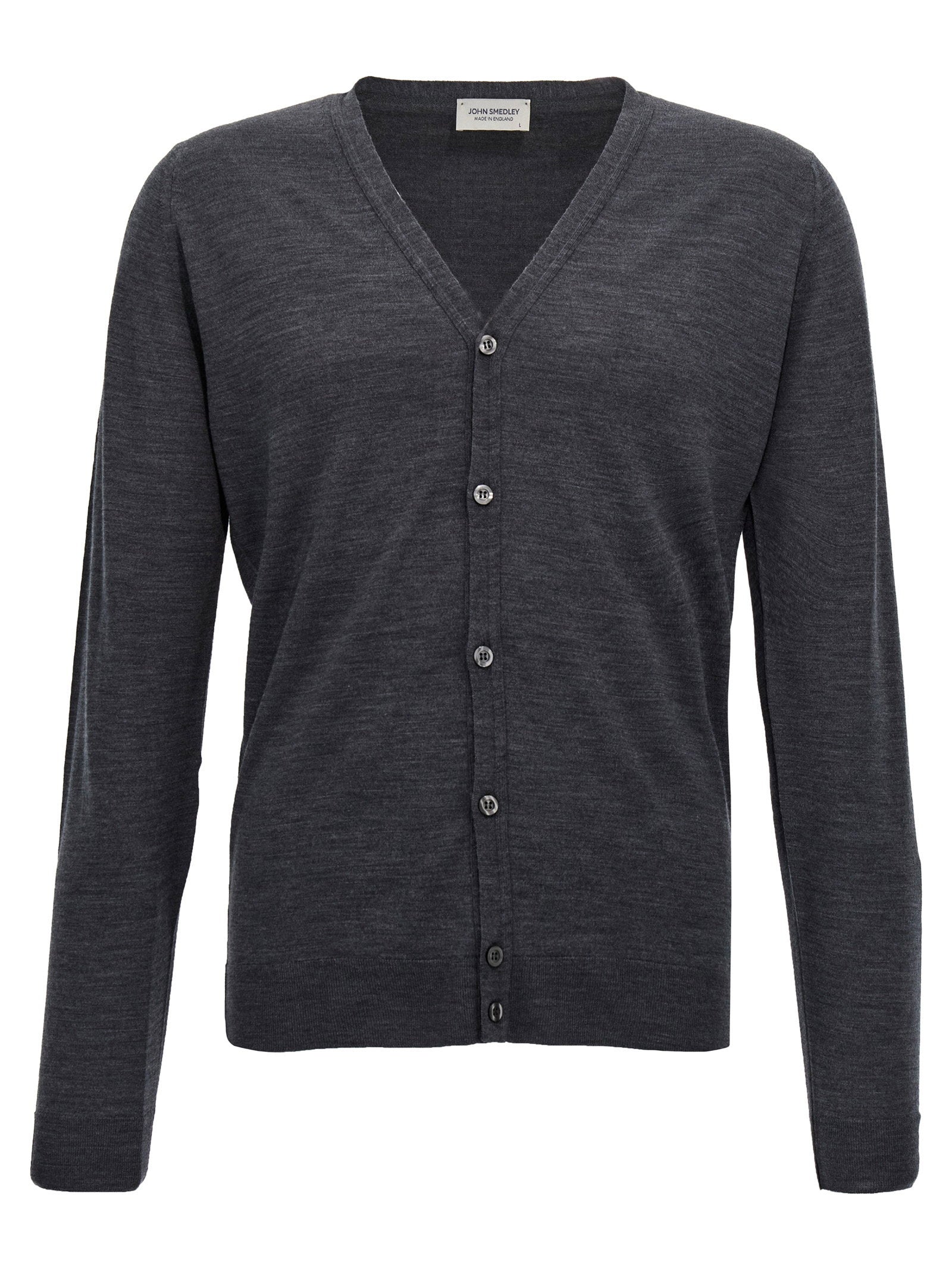 John Smedley Petworth Cardigan — Charcoal