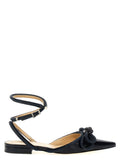 Mach & Mach Crystal-Embellished Patent Leather Ballet Flat — Black