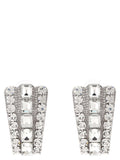 Self-Portrait Multi-Crystal Earrings — Silver