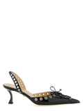 Mach & Mach Crystalized Corset Slingback Pump — Black