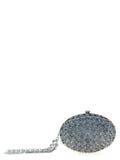 Self-Portrait Crystal Chain Beaded Clutch — Silver