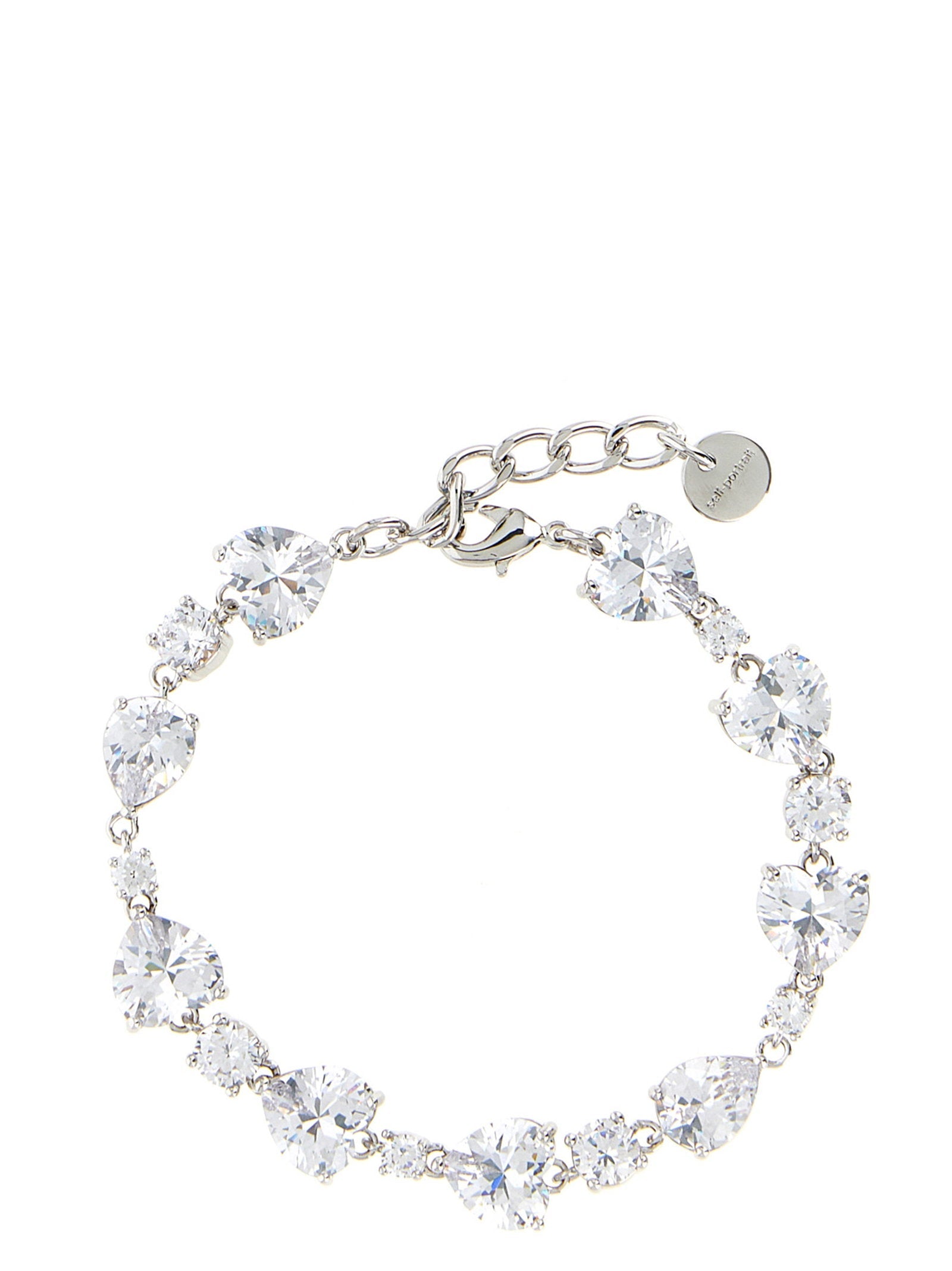 Pulsera Self-Portrait Crystal Droplet — Plateada