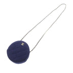 CC Quilted Jersey Round Clutch with Chain
