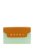 Marni Logo-Embossed Saffiano Leather Card Case — Green