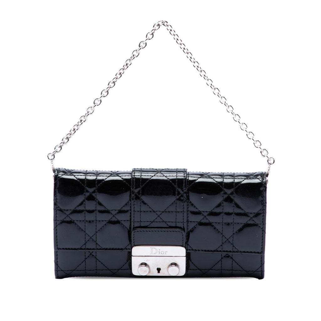 Patent Cannage Miss Dior Wallet on Chain