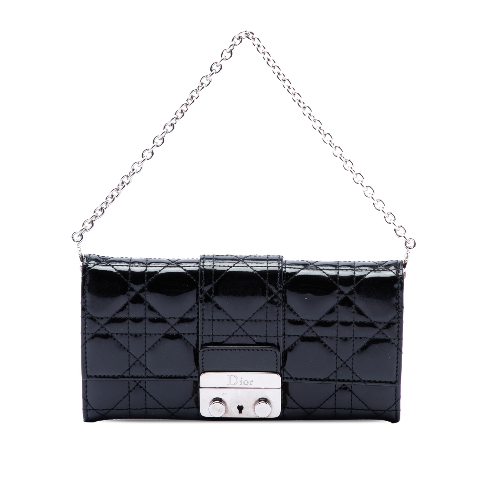 Patent Cannage Miss Dior Wallet on Chain