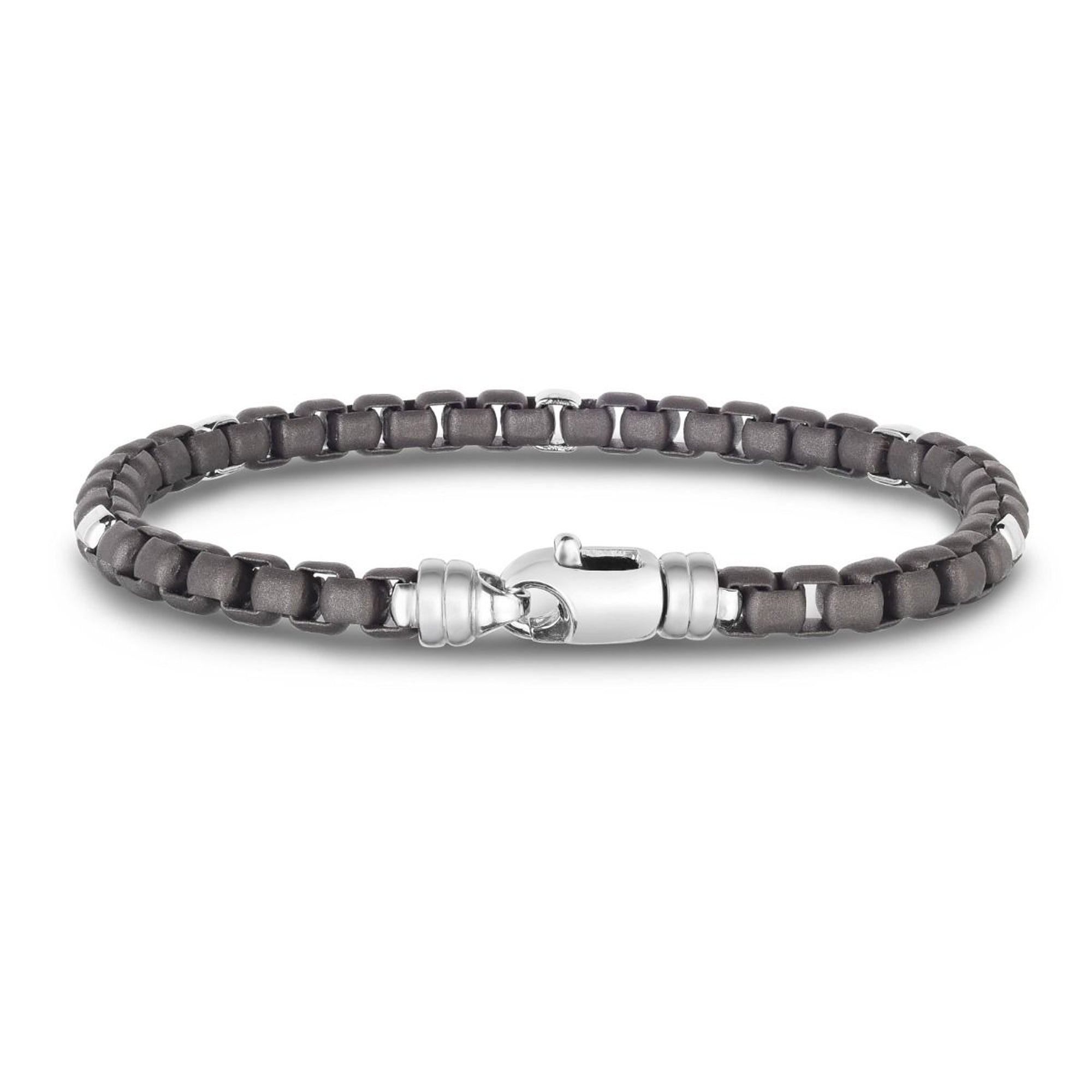 Men's Gunmetal Box Link Bracelet