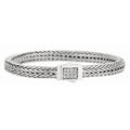Men's Signature Woven Sapphire Rectangle Lock Bracelet