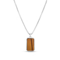 Men's Tiger's Eye Tag Necklace